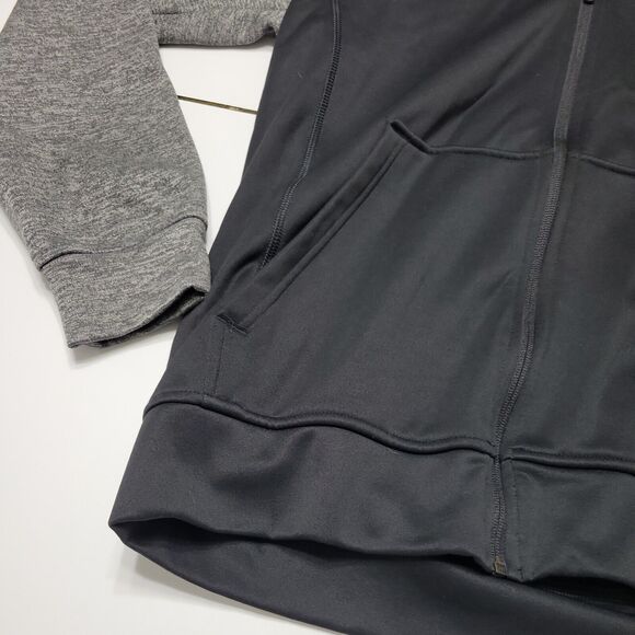 Adidas Sweater Women Medium Jacket Black Grey Climant Warm ColorBlock Sweatshirt - Picture 4 of 12